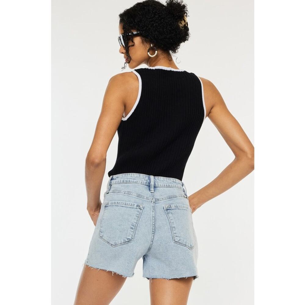 Kan Can High Rise Crossover Waist Band Shorts - KC20029L - Size 26 - Picture 6 of 9